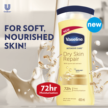 Vaseline- Dry Skin Repair Body lotion بودي لوشن لإصلاح البشرة الجافة فازلين, حمل الصورة الى البوم الصور