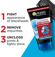 Garnier- 3in1 Charcoal Mask قناع 3في 1 لإزالة الرؤوس السوداء غارنييه, حمل الصورة الى البوم الصور