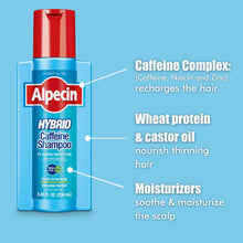 Alpecin- Hybrid Caffeine Shampoo for Men شامبو هايبرد كافايين للرجال البيسين, حمل الصورة الى البوم الصور