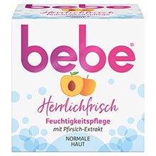 Bebe- Young Care Peach Moisturizing Cream بيبي كريم مرطب للوجه والرقبة بالخوخ, حمل الصورة الى البوم الصور