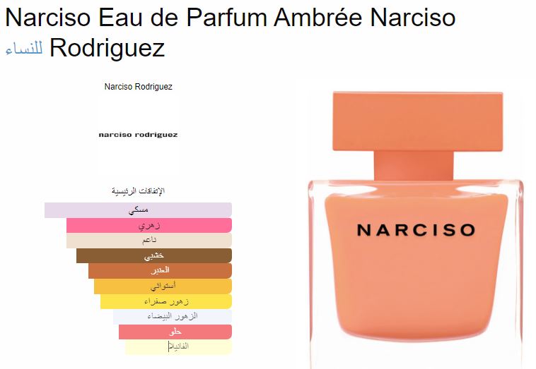 Narciso Rodriguez- Ambrée Women Perfume عطر نسائي ا'ومبري نارسيسو – DomDom Cosmetics