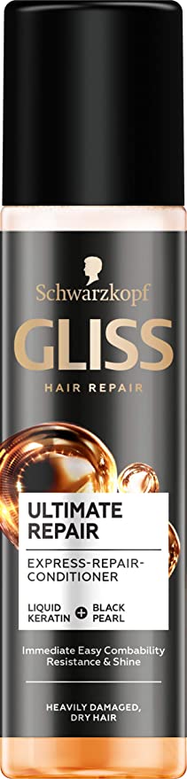 Gliss Kur Ultimate Repair Express Spray سبراي كيراتين تصليح للشعر الاسود شوارتزكوف