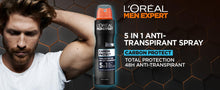 LOreal- 5in1 Carbon Protect Deodorant معطر جسم رجالي لوريال 5في1, حمل الصورة الى البوم الصور
