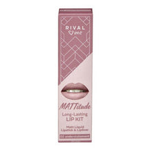 Rival Loves Me -Matt Long Lasting Lip Kit باكج قلم تحديد شفاه+حمرة سائلة رايفل, حمل الصورة الى البوم الصور
