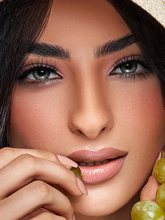 Dahab Lamar- Yearly Lenses Sabrin Gray Green #5 عدسات سنوية صابرين جرين لامار, حمل الصورة الى البوم الصور
