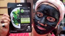 Load image into Gallery viewer, Garnier- Charcoal &amp; Algae Tissue Sheet Mask قناع للوجه بالفحم غارنييه
