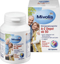 Mivolis- AZ Vitamin (+50 Years) حبوب متعددة الفيتامينات لسنة50+ميفولس, حمل الصورة الى البوم الصور
