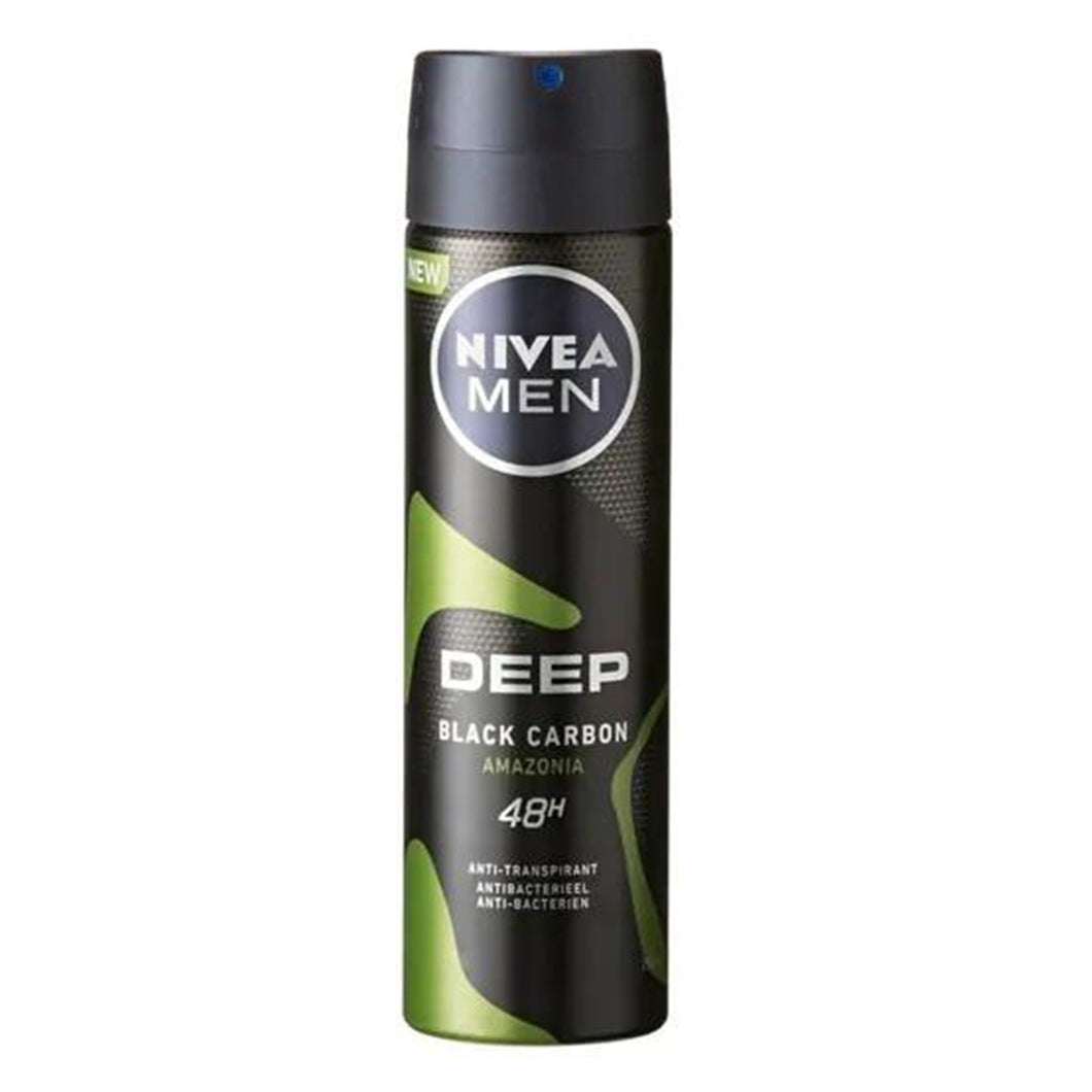 Nivea- Deep Black Carbon Men Deodorant معطر جسم رجالي بلاك كاربون نيفيا